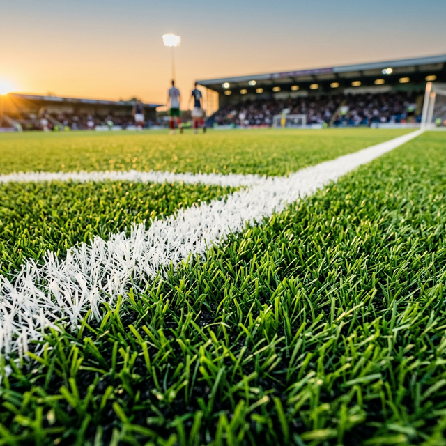 Premium cricket surface closeup